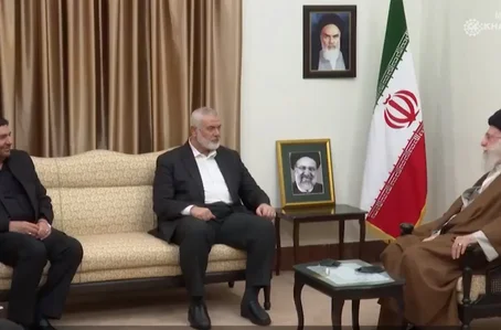 Ali Khamenei em reunião com líder do Hamas