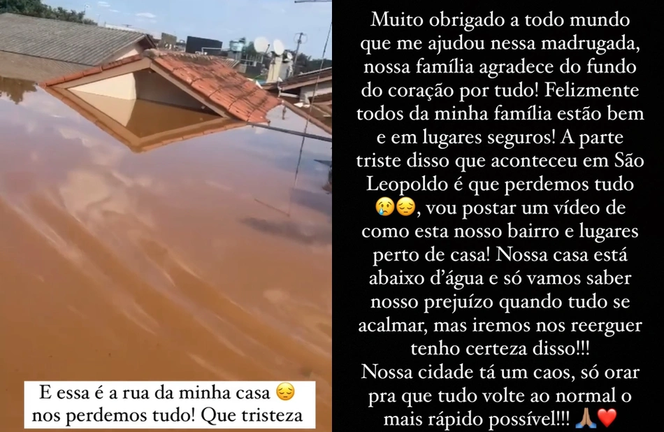 Atleta falou da situação em São Leopoldo