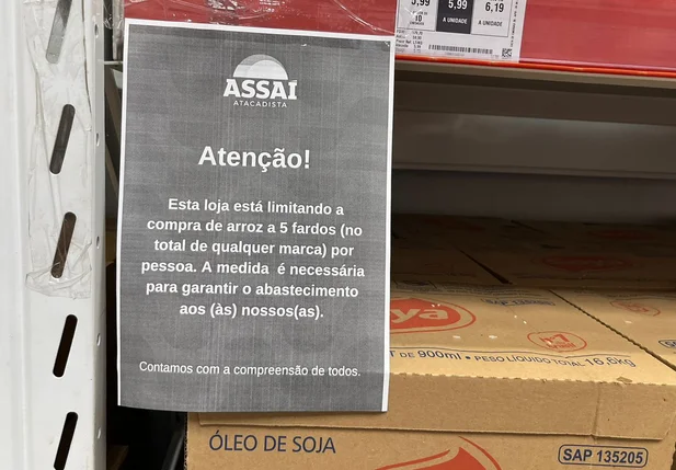 Aviso no Assaí Atacadista