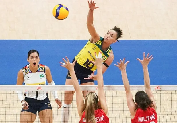 Brasil domina e vence a Sérvia na Liga das Nações de Vôlei Feminino