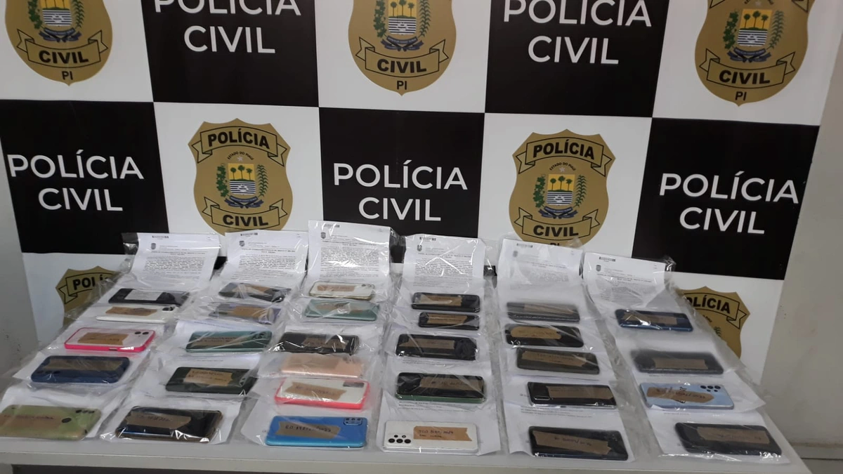 Celulares a serem restituídos pela 4ª Delegacia Seccional de Teresina