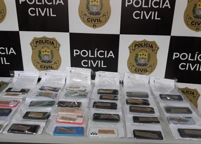 Celulares a serem restituídos pela 4ª Delegacia Seccional de Teresina