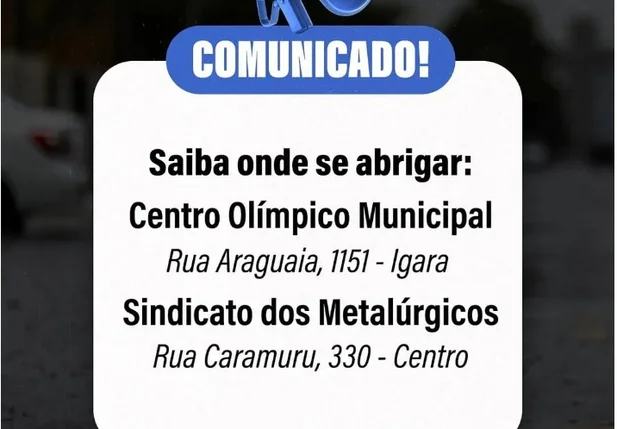 Comunicado da Prefeitura de Canoas