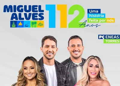 Confira a programação cultural da festa de 112 anos de Miguel Alves