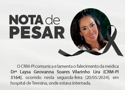 CRM-PI lamenta morte da médica Laysa Lira