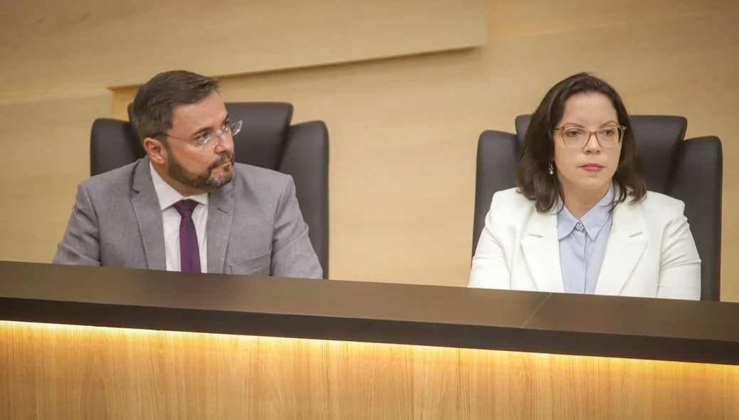 Deputado Fábio Novo e Carla Yáscar, defensora-geral do Piauí