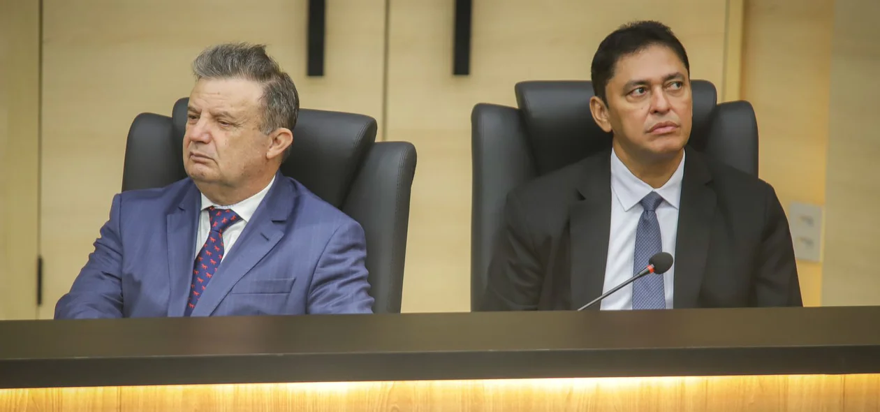 Desembargador Erivan Lopes e promotor de Justiça, Cleandro Moura