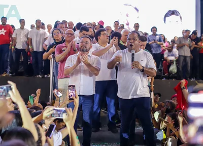 Enzo Samuel em discurso no evento de Fábio Novo