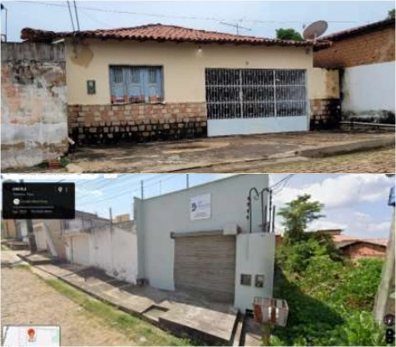 Fachada das empresas Adolfo Borges Leal (acima) e Ebz Serviços e Comércio Ltda (embaixo)
