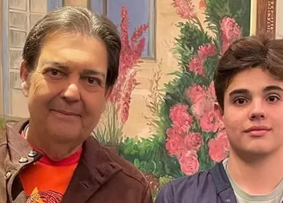 Faustão e seu filho mais novo