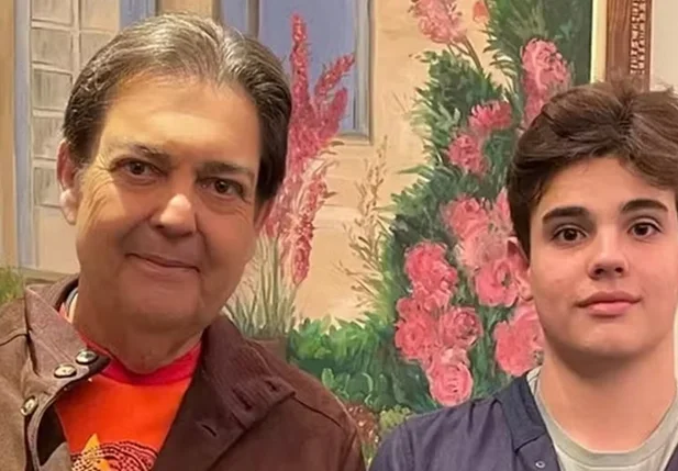 Faustão e seu filho mais novo