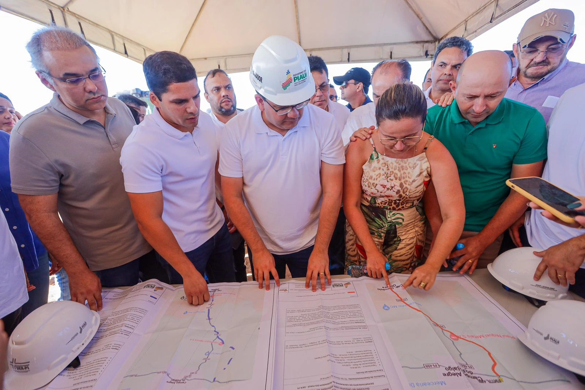 Governador Rafael Fonteles e Leonardo Sobral visitam obras