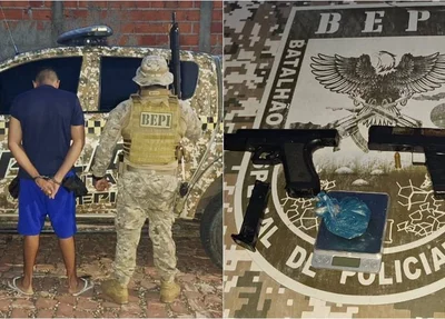 Homem foi preso com droga, arma caseira e dinheiro no bairro Nova Teresina