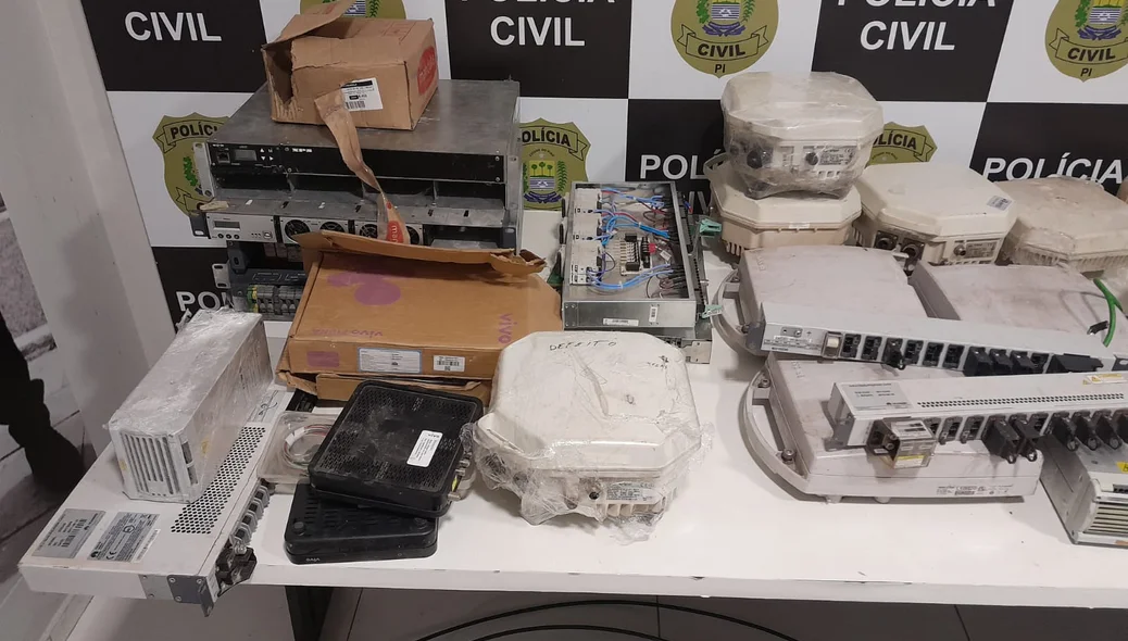Material apreendido pela Policia Civil