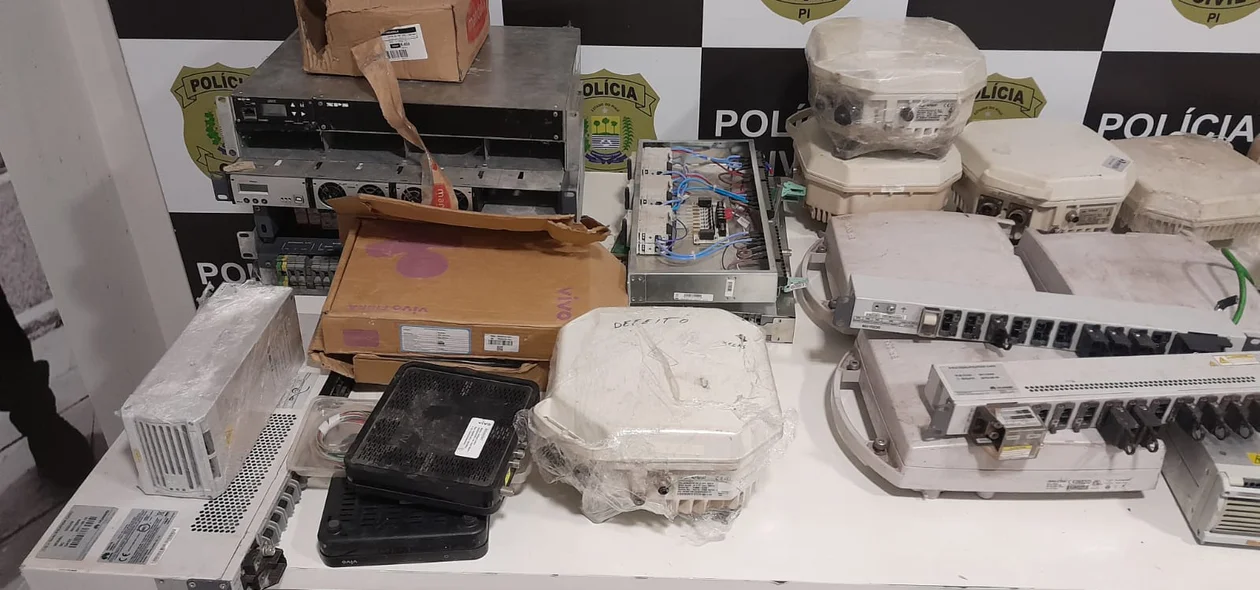 Material apreendido pela Policia Civil