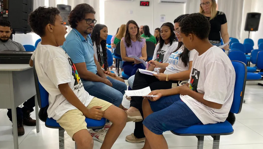 Momentos de discussões no evento