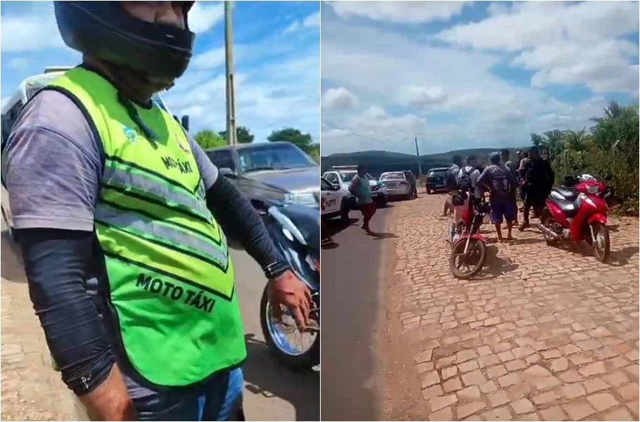 Mototaxista ficou ferido