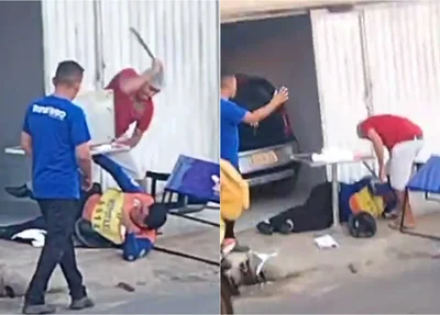 Mototaxista foi agredido por vendedor de salgados