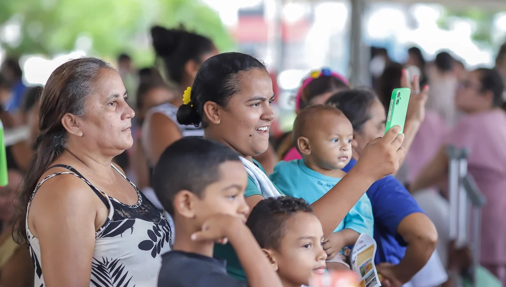 Muita família participou do projeto