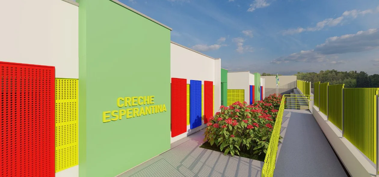 Parte da frente da unidade escolar