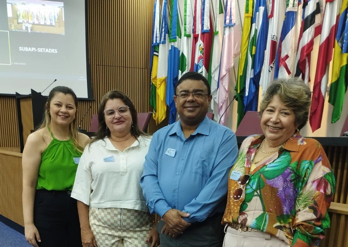 Secretário de assistência social e supervisora do Programa Criança feliz de Esperantina