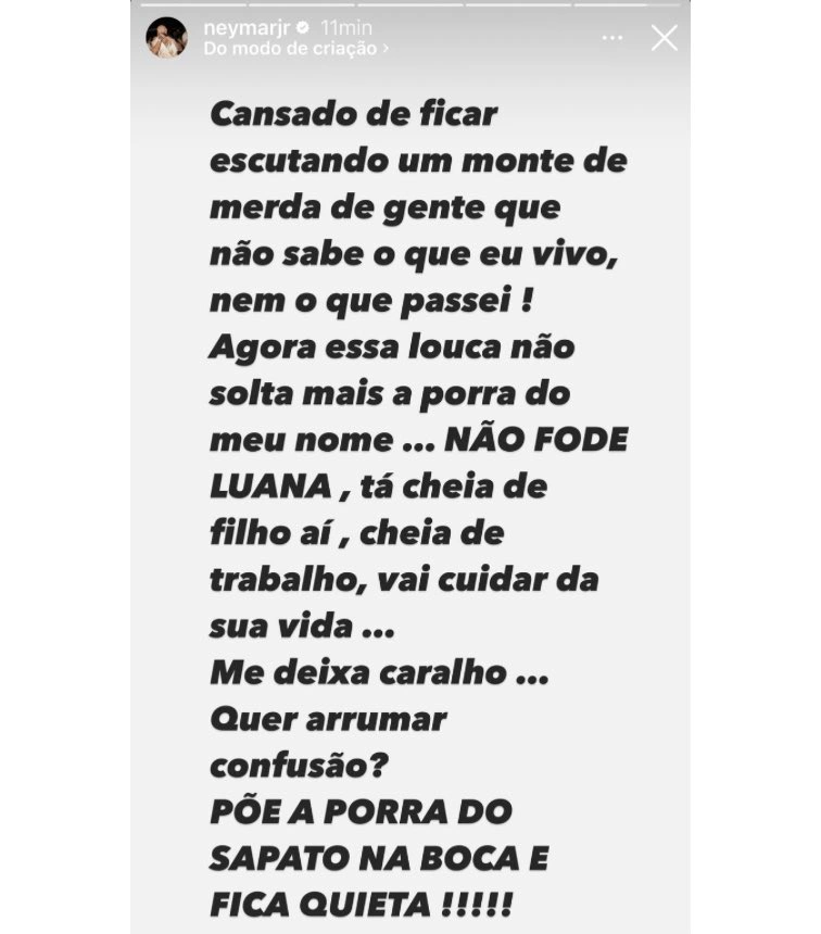 Storie publicado por Neymar