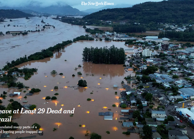The New York Times repercute tragédia no Rio Grande do Sul