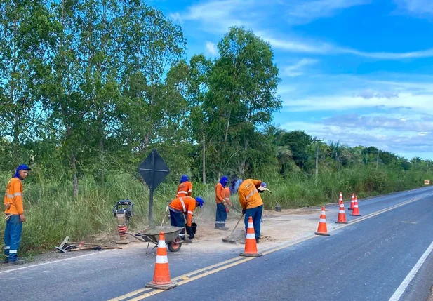 Trabalho de manutenção da PI 130