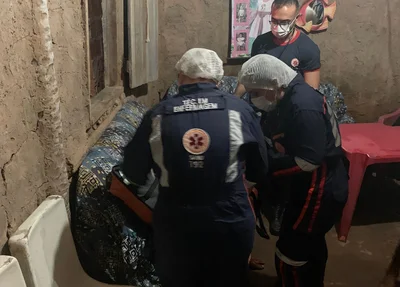 Vítima foi atendida pelo Samu
