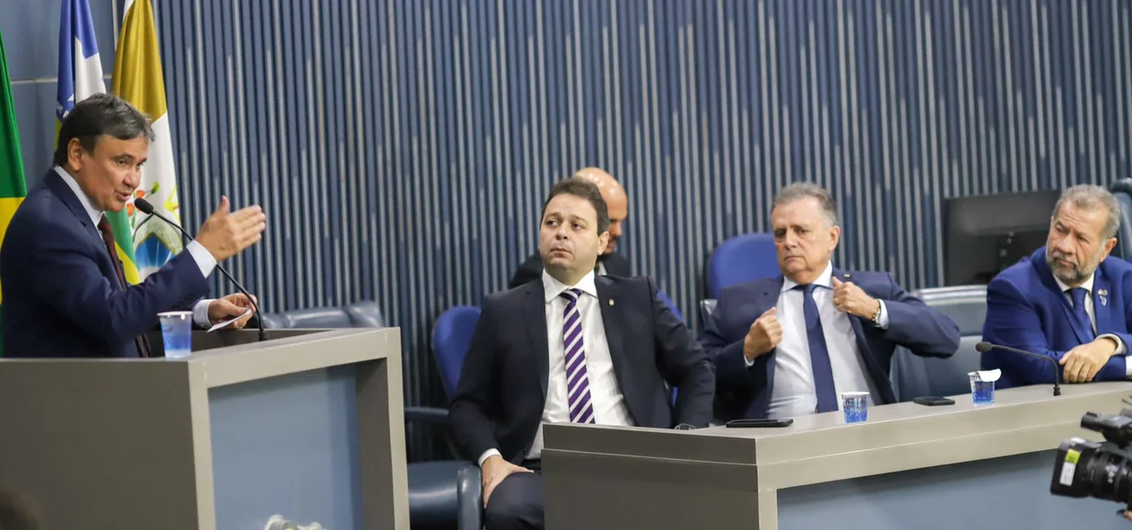 Wellington Dias durante sua fala