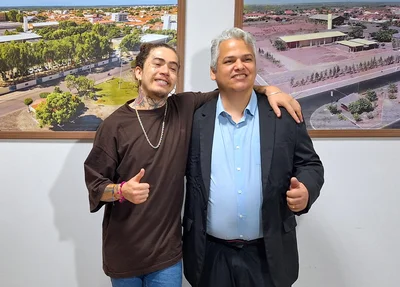 Whindersson Nunes e o reitor da UFDPar