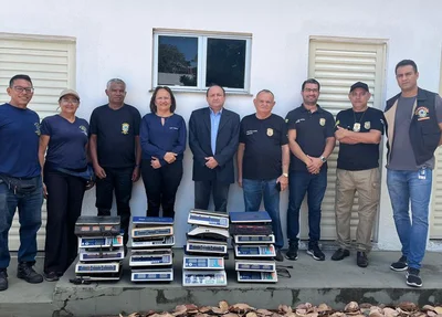 Balanças apreendidas em operação do Imepi com a Deccoterc