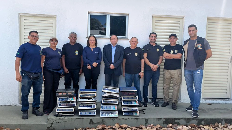 Balanças apreendidas em operação do Imepi com a Deccoterc