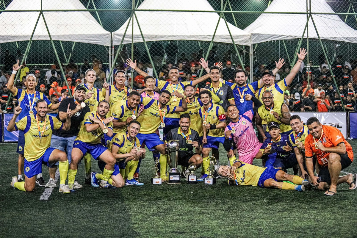 Bendito comemorando título da Nordest Cup 2024