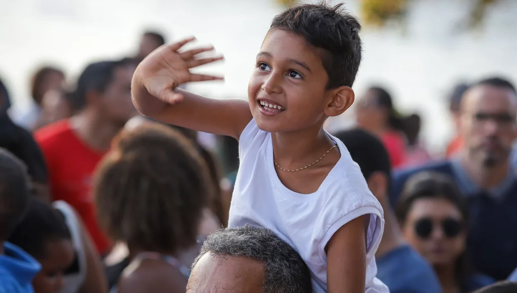 Criança presente na procissão