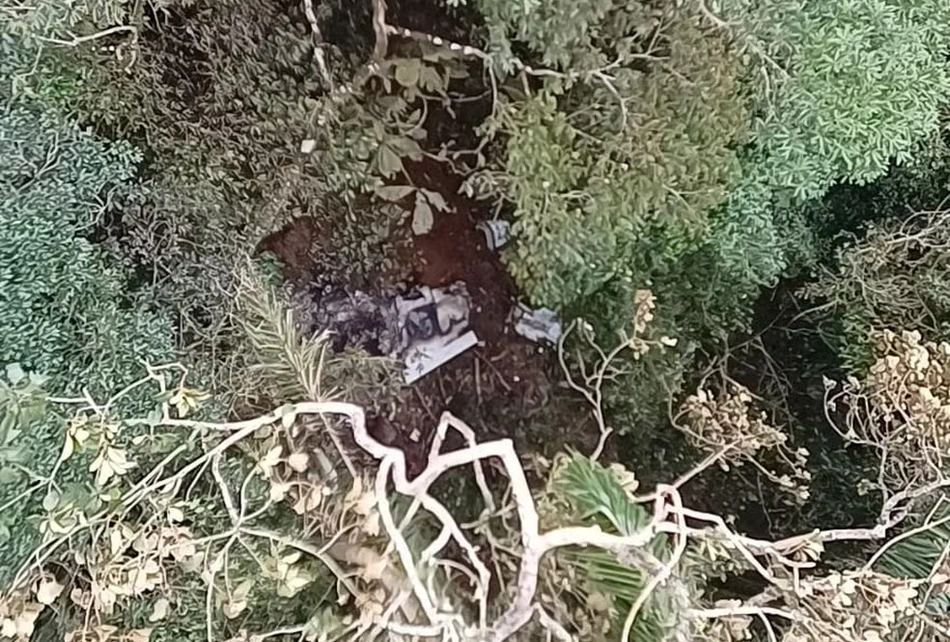 Destroços do avião
