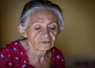 Esposa da vítima, Maria Isolina