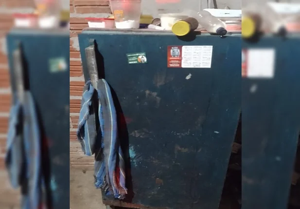 Geladeira que causou a descarga elétrica