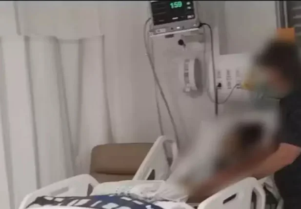 Imagens mostraram momento em que pai abusa de filha internada na UTI