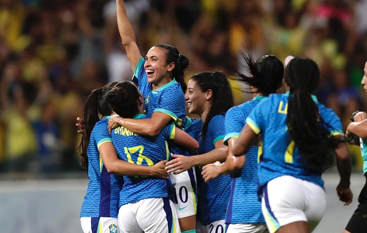 Marta fez o último gol da partida contra a Jamaica