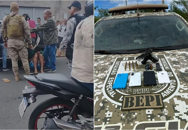 Material apreendido com os suspeitos no bairro Satélite