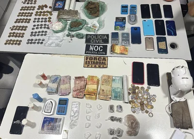 Material apreendido durante a Operação Montevideo