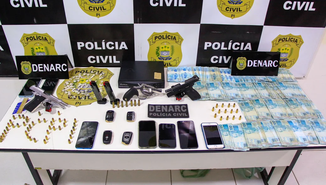 Material apreendido pela Polícia civil
