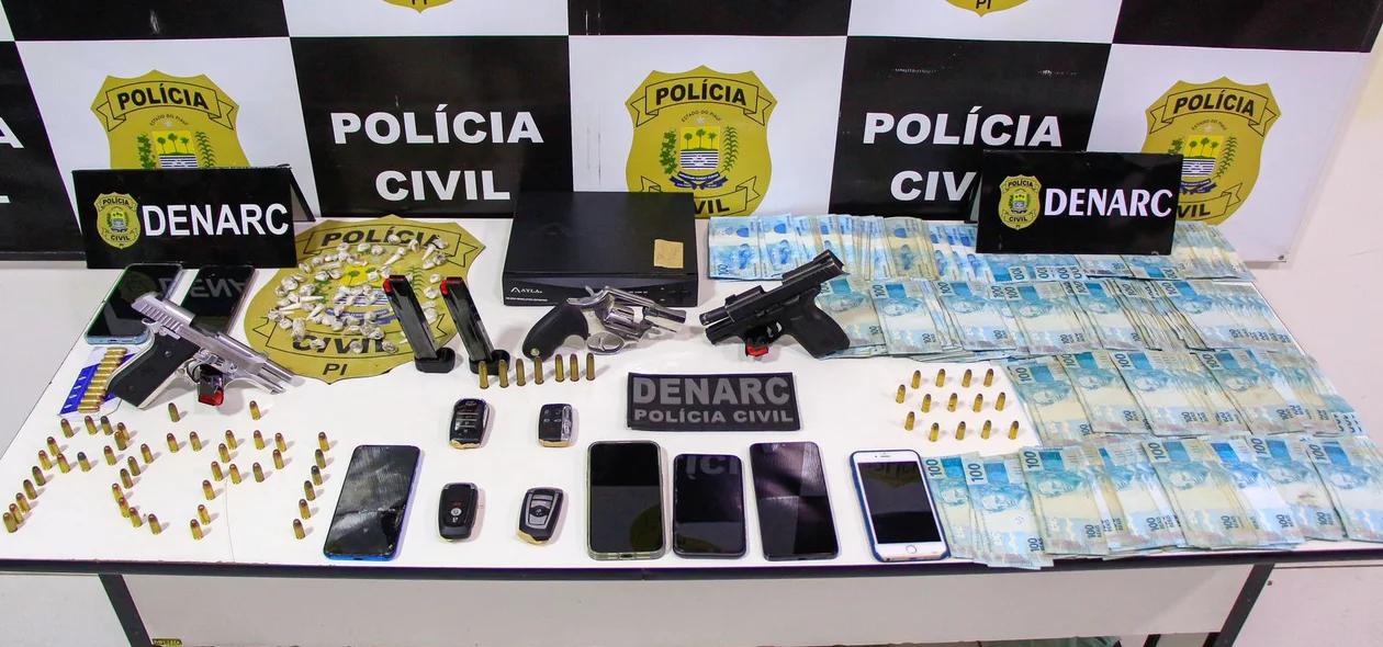 Material apreendido pela Polícia civil