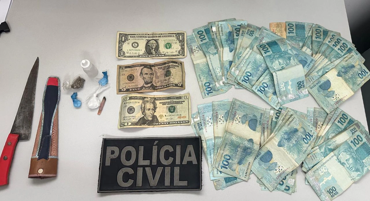 Material apreendidop ela polícia