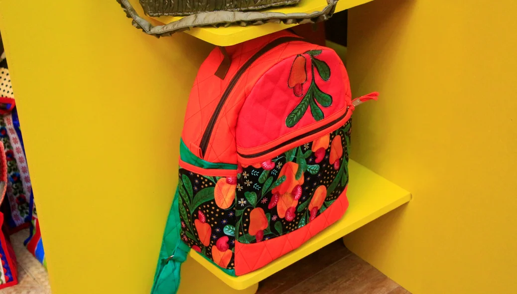 Mochila produzida por Kalina Rameiro