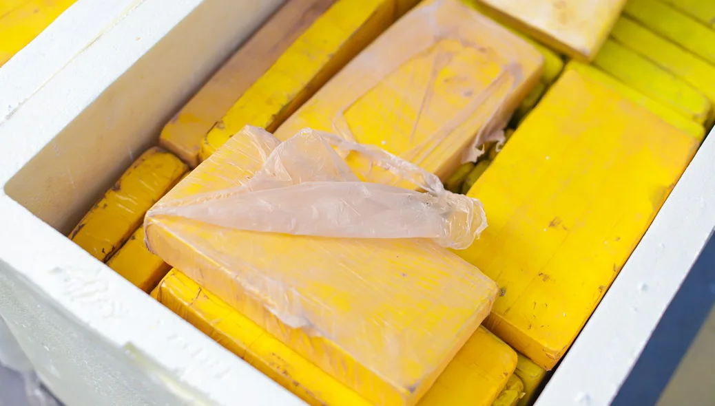 Pasta base de cocaína apreendida pela PRF em Teresina
