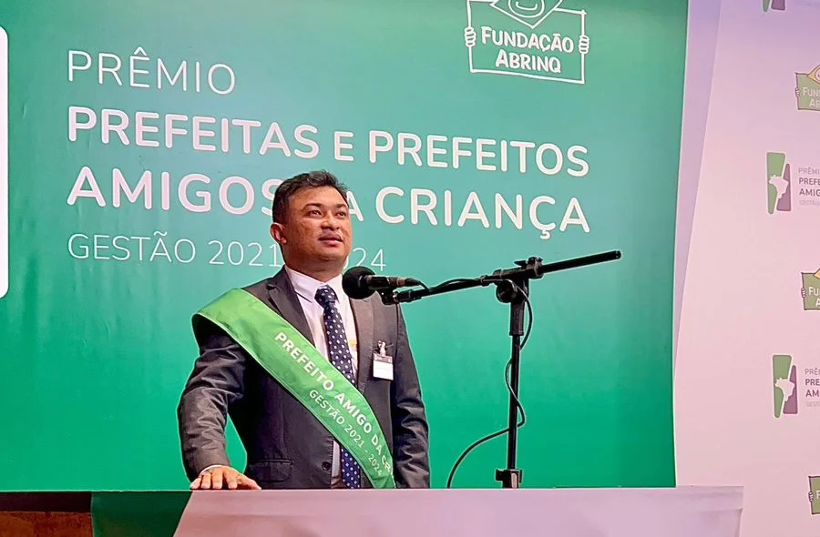 Prefeito durante a premiação