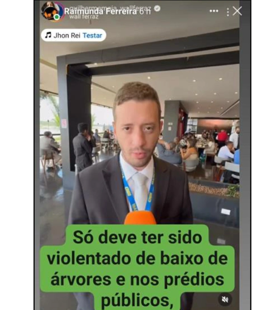 Print do vídeo publicado no Facebook