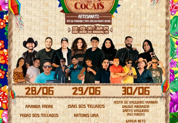 Programação Festival dos Cocais